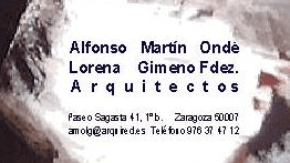 Arquitectos Martín Onde Alfonso y Gimeno Fernández Lorena logo